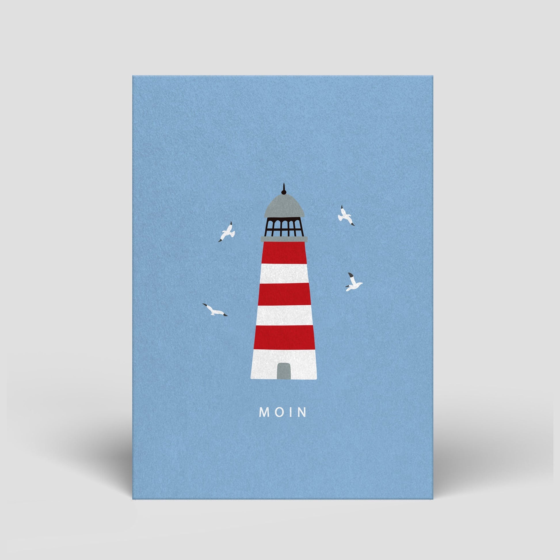 Postkarte Maritim - Leuchtturm mit Moin - Nr. 128 - Naturbedacht kaufen
