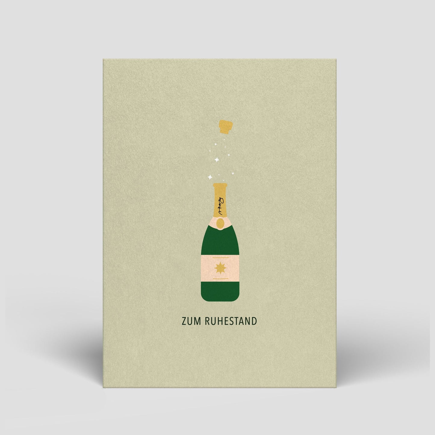Postkarte - Rente - Sektflasche - Nr. 77 - Naturbedacht kaufen