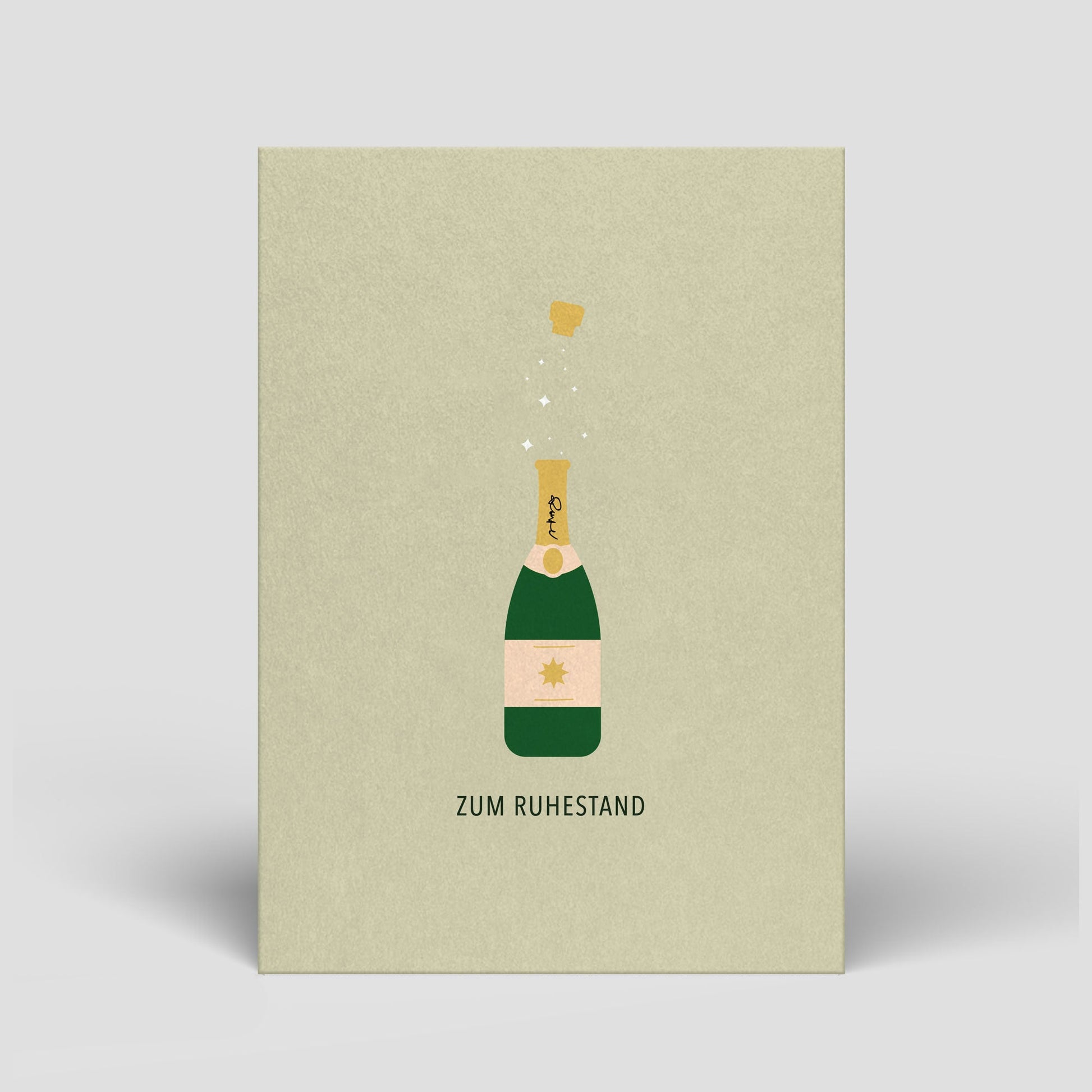Postkarte - Rente - Sektflasche - Nr. 77 - Naturbedacht kaufen