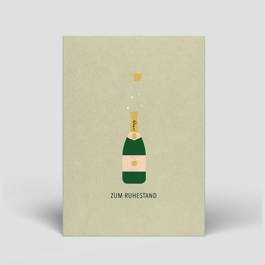 Postkarte - Rente - Sektflasche - Nr. 77 - Naturbedacht kaufen