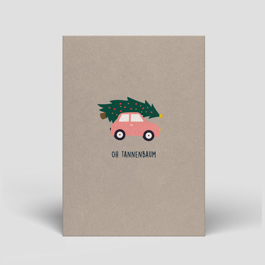 Postkarte - Weihnachten - Auto - Nr. 7 - Naturbedacht kaufen