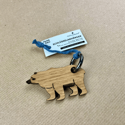 Schlüsselanhänger - Bär – Nr. 14 - Naturbedacht kaufen