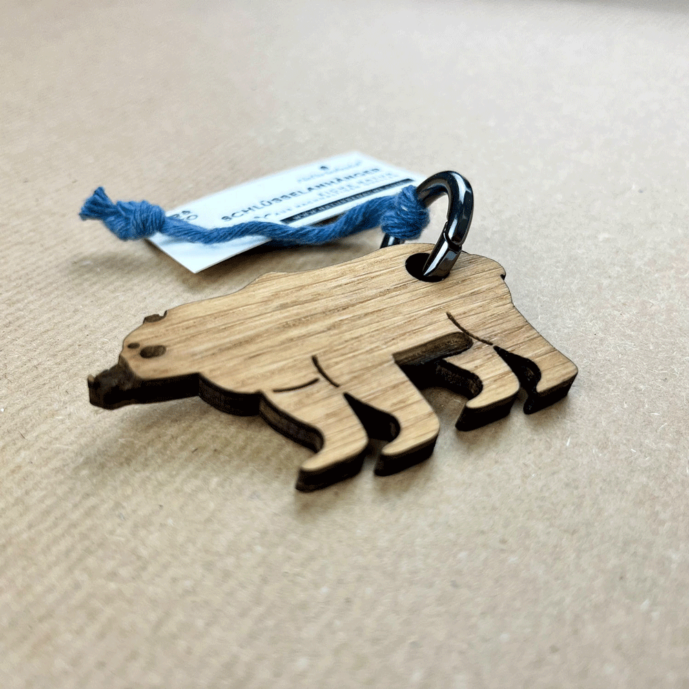 Schlüsselanhänger - Bär – Nr. 14 - Naturbedacht kaufen