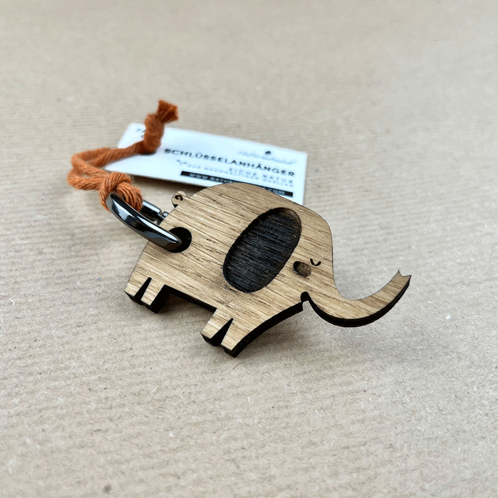 Schlüsselanhänger - Elefant – Nr. 13 - Naturbedacht kaufen