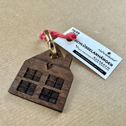 Schlüsselanhänger - Haus– Nr. 5 - Naturbedacht kaufen