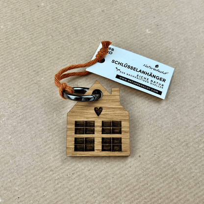 Schlüsselanhänger - Haus– Nr. 5 - Naturbedacht kaufen