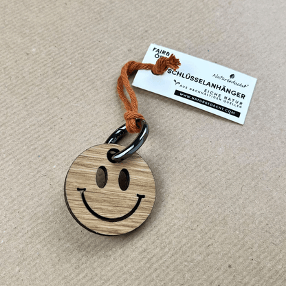 Schlüsselanhänger - Smiley – Nr. 6 - Naturbedacht kaufen