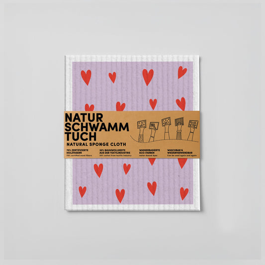 Schwammtuch - Naturschwammtuch - Herzen - Nr. 4 - Naturbedacht kaufen