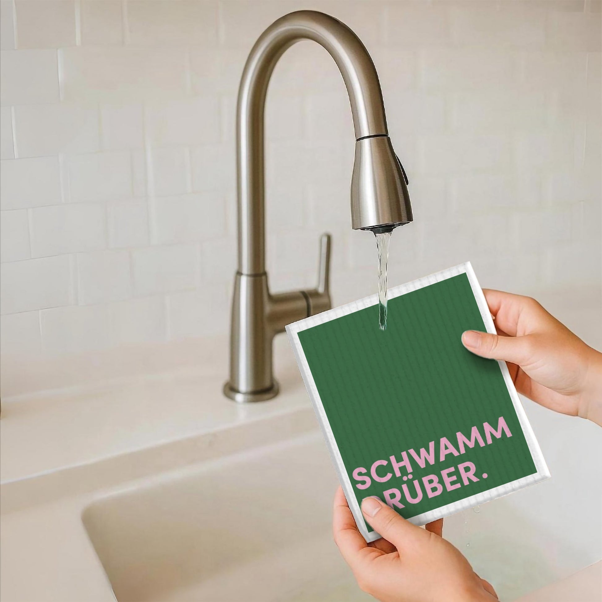 Schwammtuch - Naturschwammtuch - Spruch - Schwamm drüber - Nr. 12 - Naturbedacht kaufen