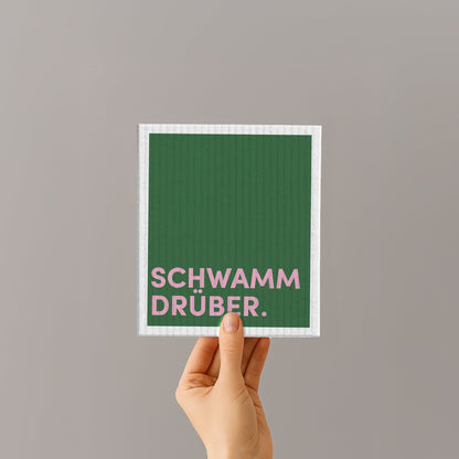 Schwammtuch - Naturschwammtuch - Spruch - Schwamm drüber - Nr. 12 - Naturbedacht kaufen