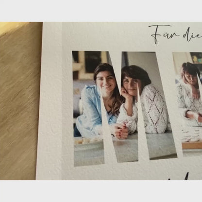 Personalisiertes Poster - Muttertagsgeschenk - Foto Collage Mama