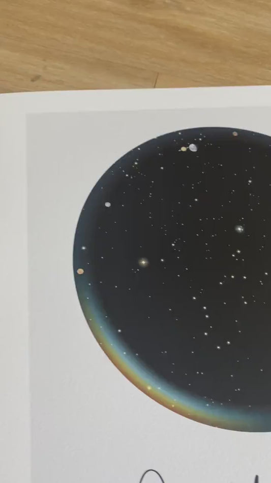Sternenkarte personalisiert - Sternenhimmel mit Sternenbild