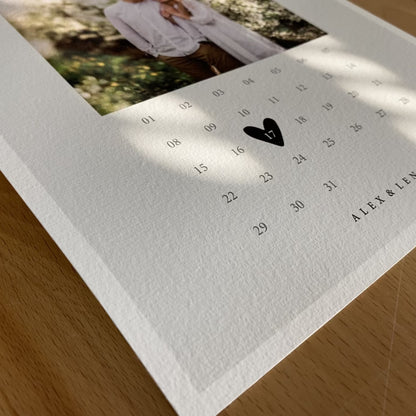 Personalisiertes Poster - Kalender mit kleinem Foto