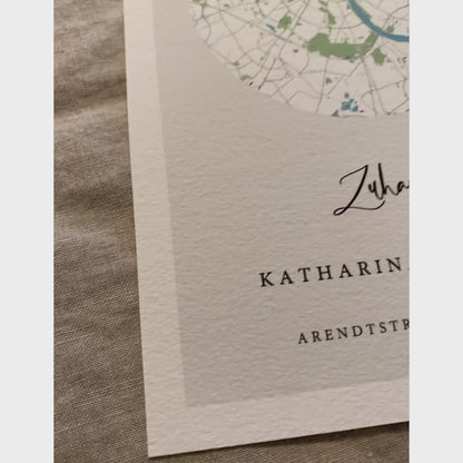 Personalisiertes Poster - Stadtkarte - Kleiner Kreis