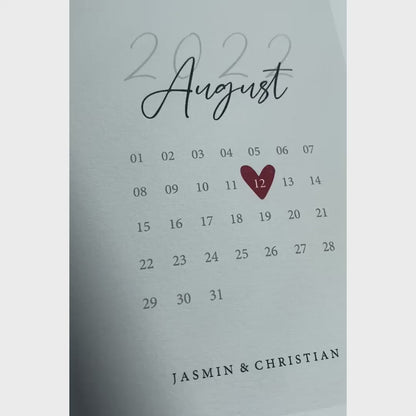 Personalisiertes Poster - Kalender als Jahrestag Geschenk für sie und ihn