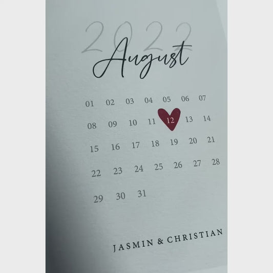Personalisiertes Poster - Kalender als Jahrestag Geschenk für sie und ihn