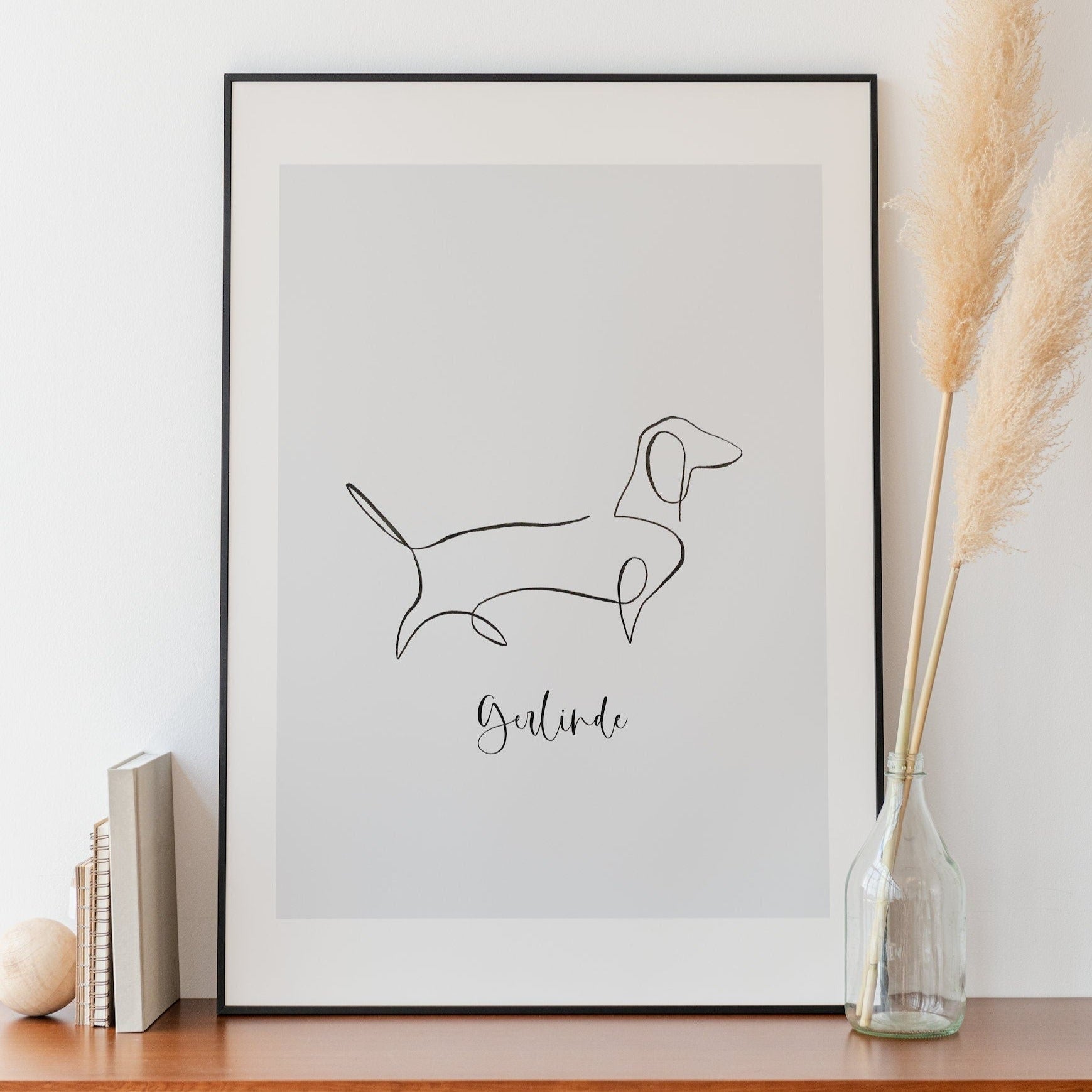Dackel Geschenk - Personalisierter Oneline Druck - Naturbedacht kaufen