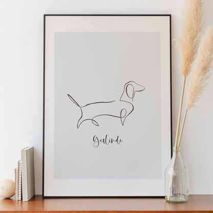 Dackel Geschenk - Personalisierter Oneline Druck - Naturbedacht kaufen