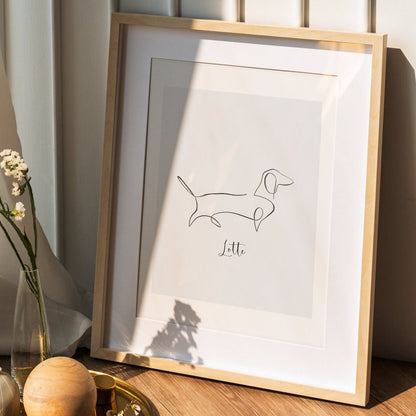 Dackel Geschenk - Personalisierter Oneline Druck - Naturbedacht kaufen
