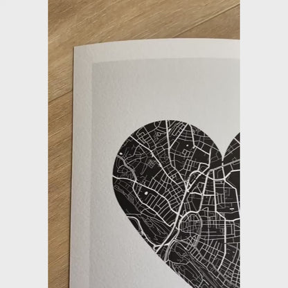 Personalisierte Stadtkarte - Kleines Herz