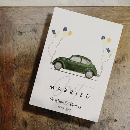 Geldgeschenk zur Hochzeit - Handgemalter Oldtimer - Naturbedacht kaufen