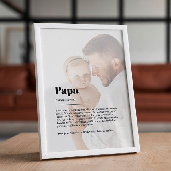 Personalisierter Druck - Papa Duden Definition mit Foto