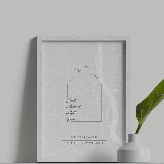 Personalisierte Map - Haus mit Namen