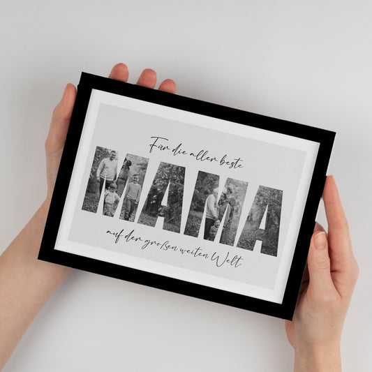Personalisierter Kunstdruck - Collage MAMA
