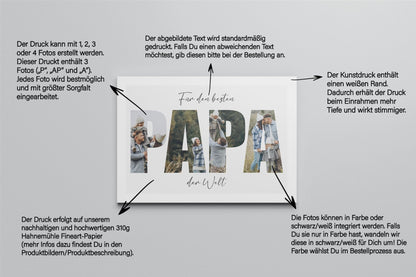 Personalisierte Foto - Collage - PAPA - Naturbedacht kaufen