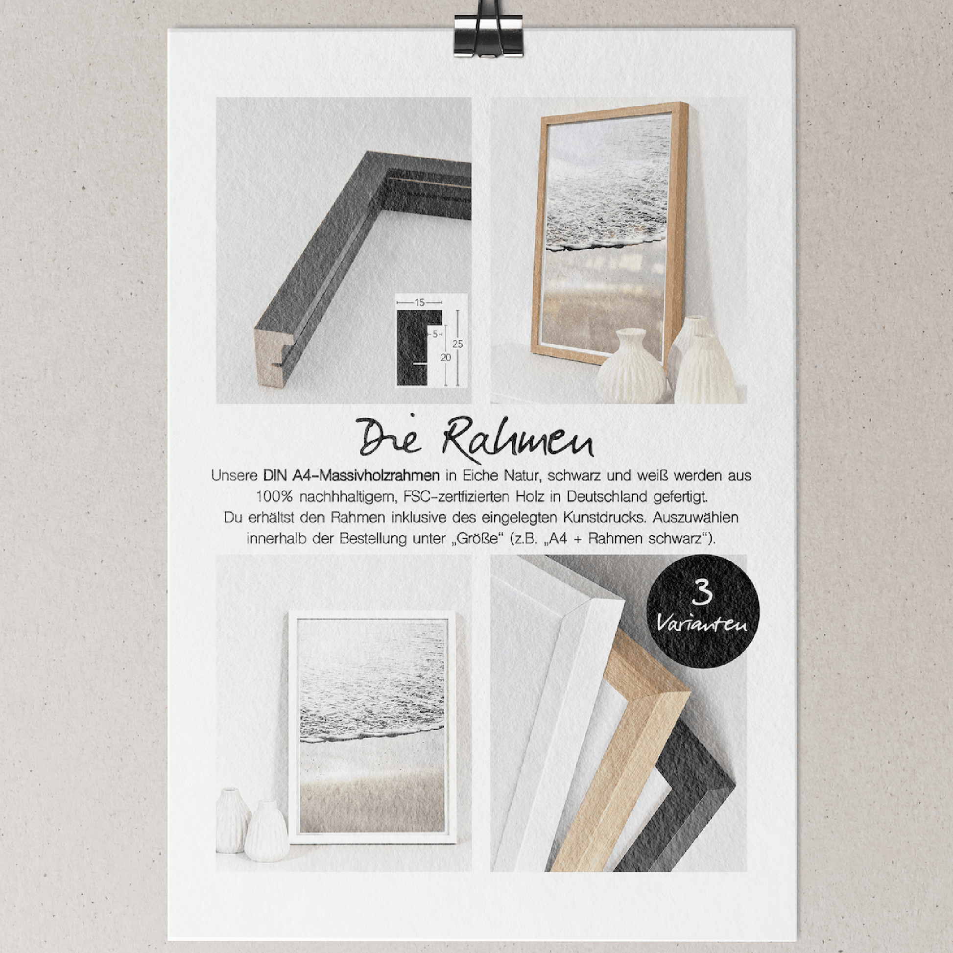 Personalisierte Foto - Collage - PAPA - Naturbedacht kaufen