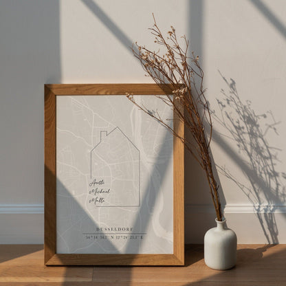 Personalisierte Map - Haus mit Namen - Naturbedacht kaufen