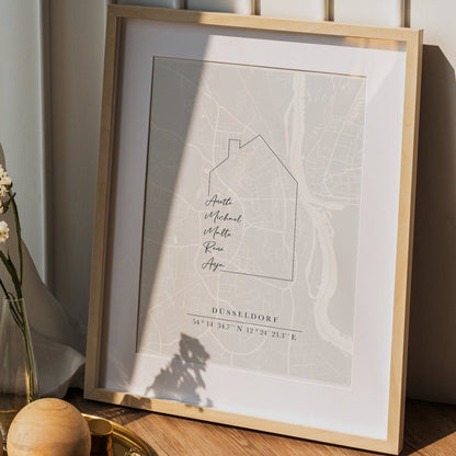 Personalisierte Map - Haus mit Namen - Naturbedacht kaufen