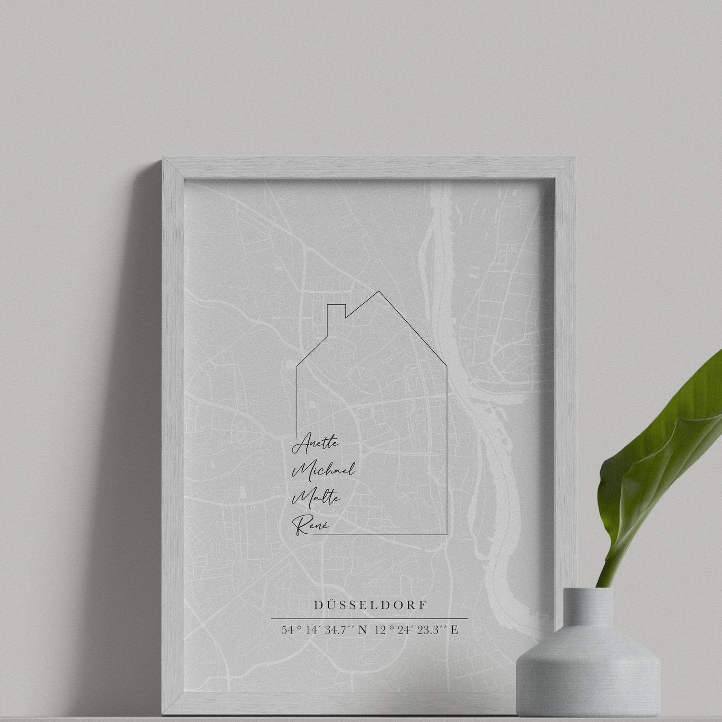 Personalisierte Map - Haus mit Namen - Naturbedacht kaufen