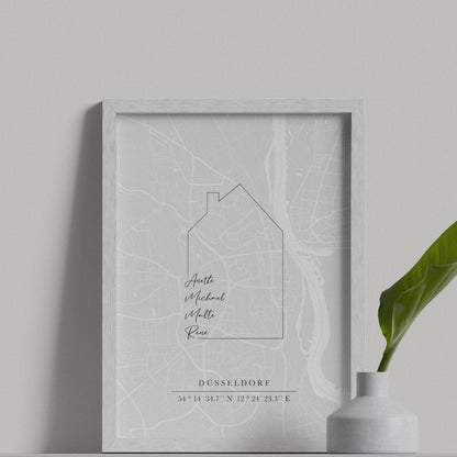 Personalisierte Map - Haus mit Namen - Naturbedacht kaufen