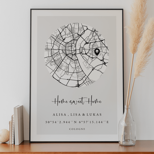 Personalisierte Map - Kleiner Kreis - "Wo alles begann" - Naturbedacht kaufen