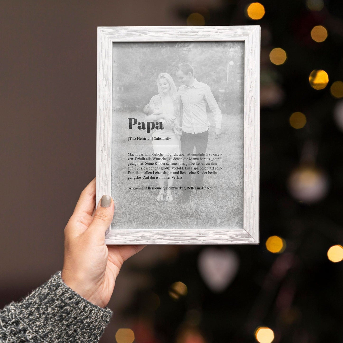 Personalisierter Druck - Papa Duden Definition mit Foto - Naturbedacht kaufen