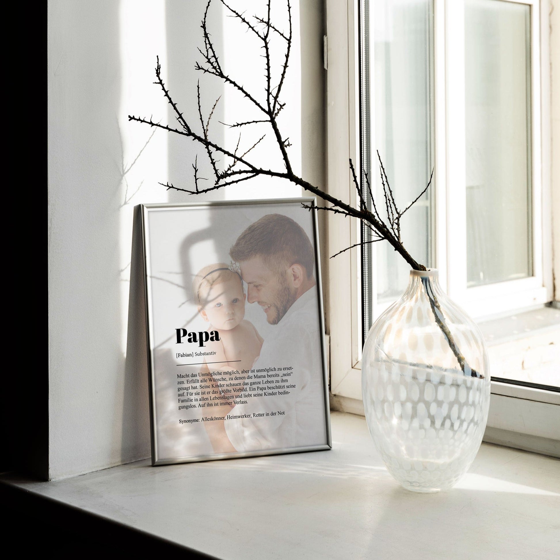 Personalisierter Druck - Papa Duden Definition mit Foto - Naturbedacht kaufen