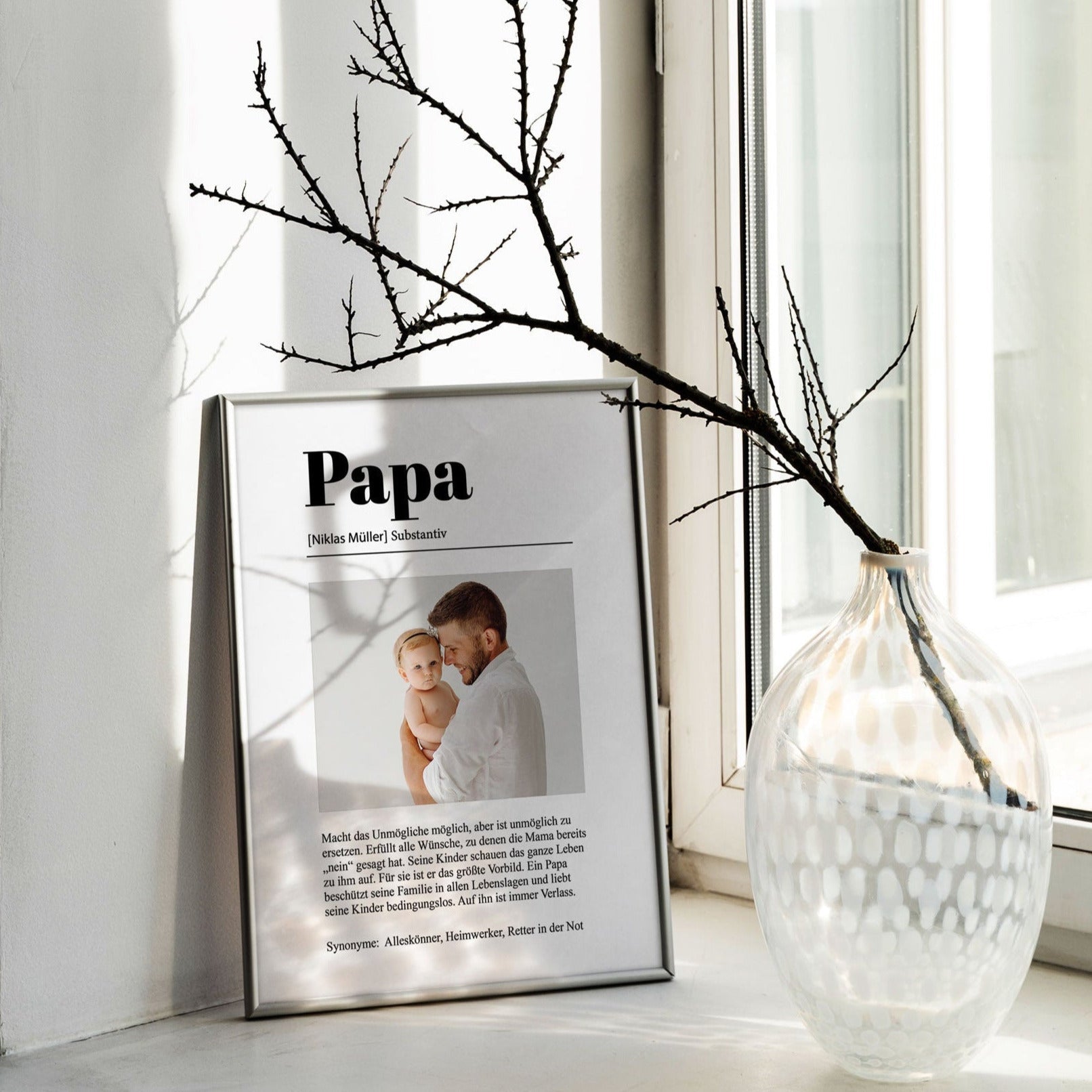 Personalisierter Druck - Papa Duden Definition mit Foto - Naturbedacht kaufen
