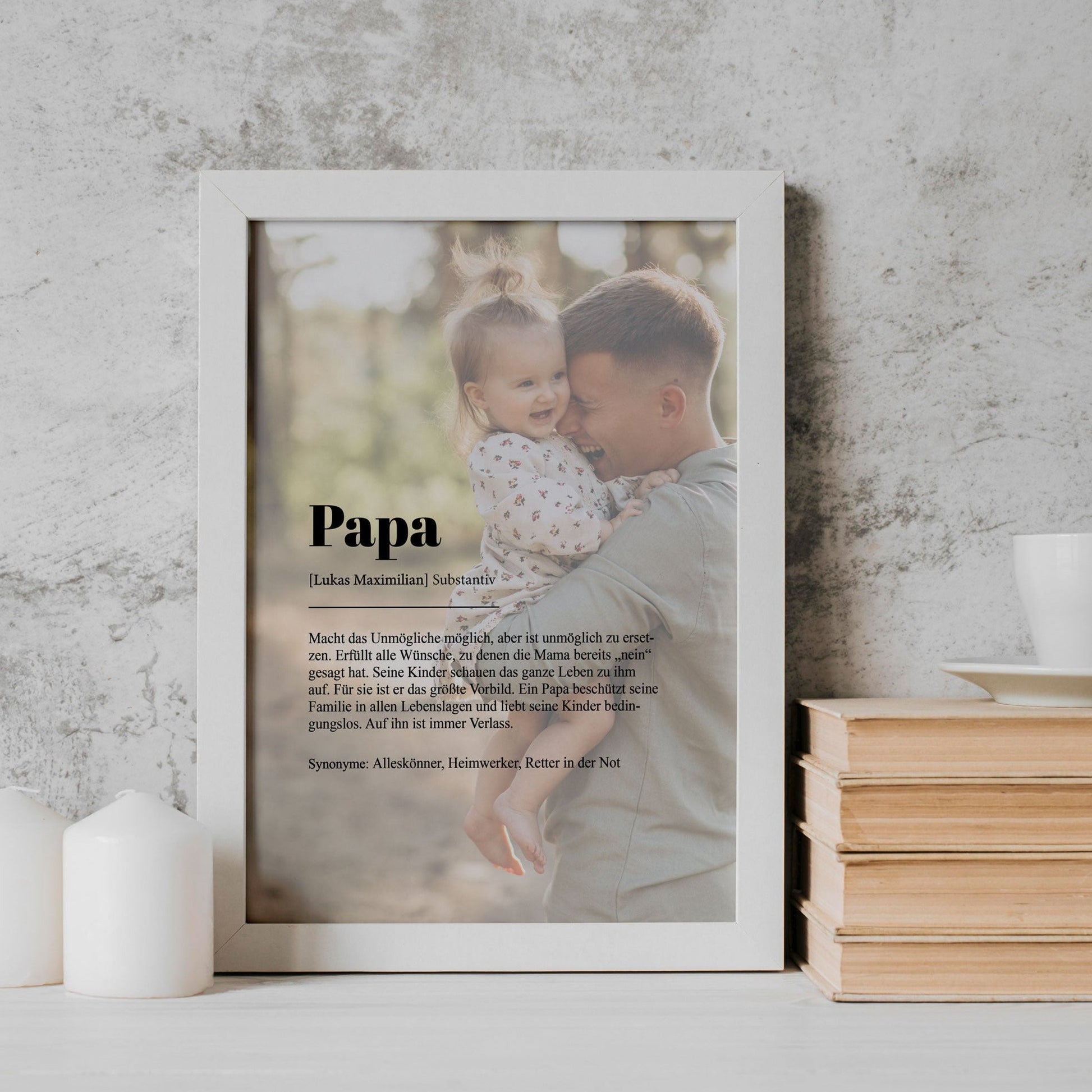 Personalisierter Druck - Papa Duden Definition mit Foto - Naturbedacht kaufen