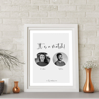 Personalisierter Foto - Druck - "It´s a match!" - Naturbedacht kaufen