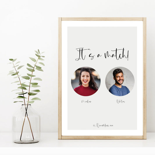Personalisierter Foto - Druck - "It´s a match!" - Naturbedacht kaufen