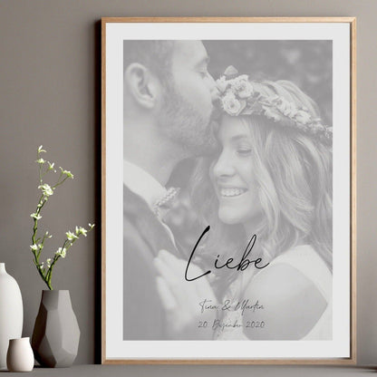 Personalisierter Foto - Druck - "Liebe" - Naturbedacht kaufen