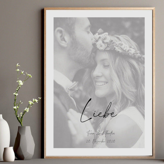 Personalisierter Foto - Druck - "Liebe" - Naturbedacht kaufen