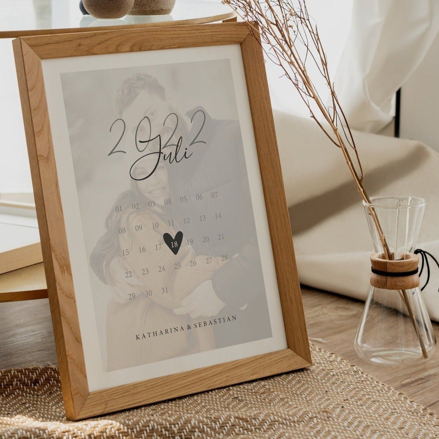 Personalisierter Kalender mit Foto im Hintergrund - Besonderer Tag - Naturbedacht kaufen