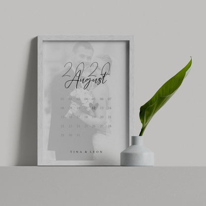 Personalisierter Kalender mit Foto im Hintergrund - Besonderer Tag - Naturbedacht kaufen