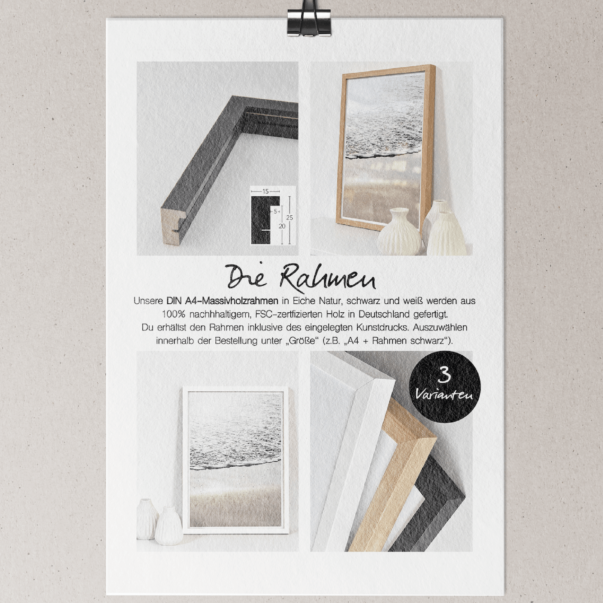 Personalisierter Kunstdruck - Collage MAMA - Naturbedacht kaufen