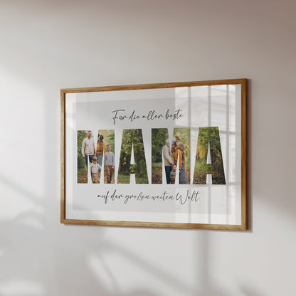 Personalisierter Kunstdruck - Collage MAMA - Naturbedacht kaufen