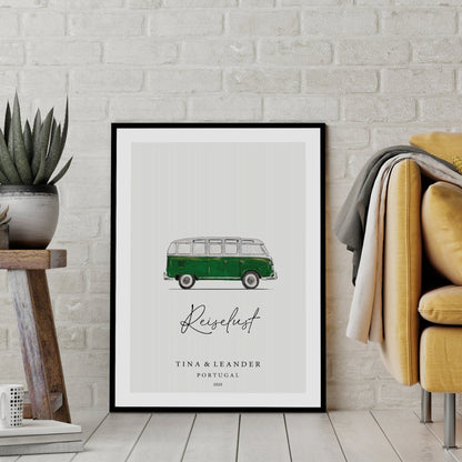 Roadtrip - Personalisierter Bulli Druck - Naturbedacht kaufen