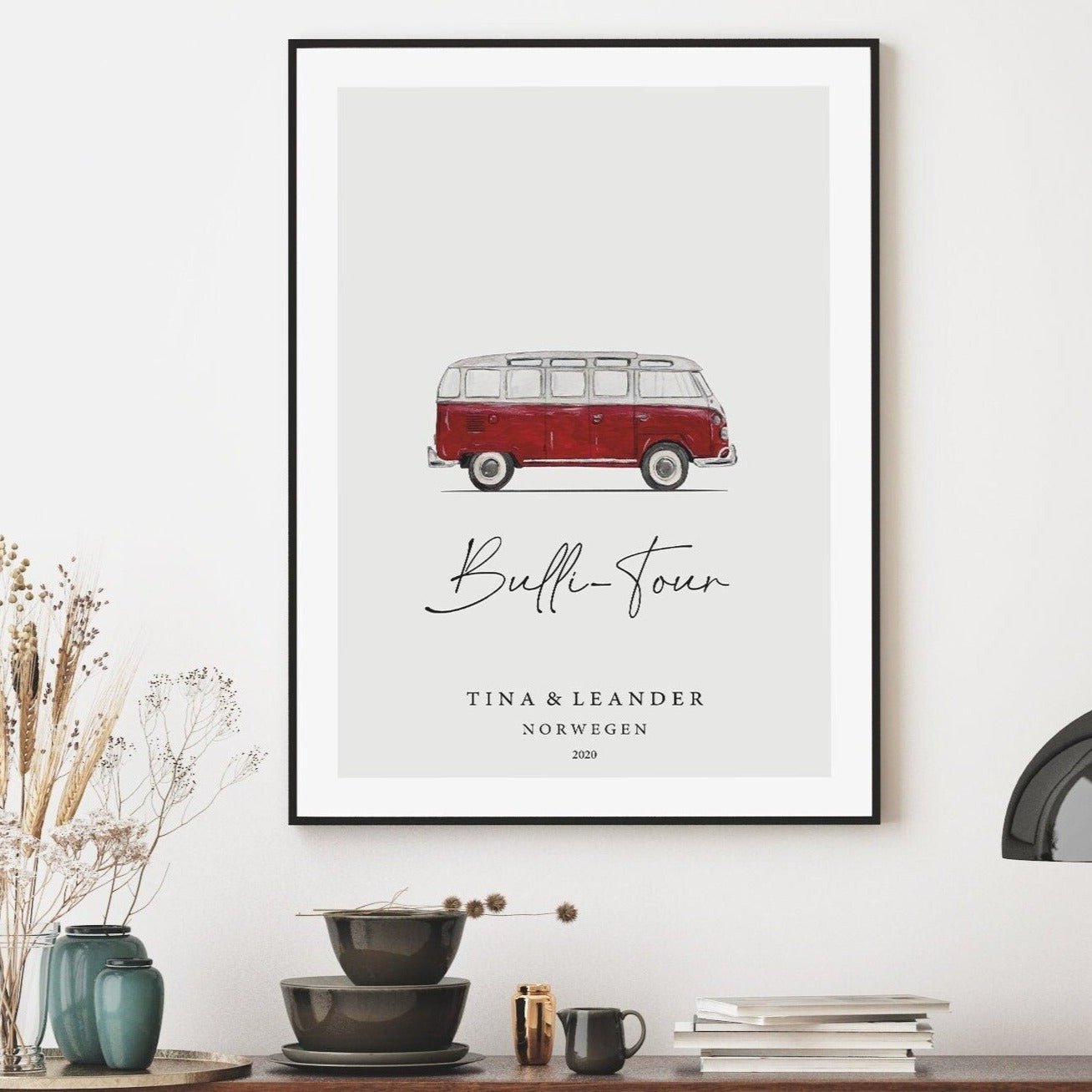 Roadtrip - Personalisierter Bulli Druck - Naturbedacht kaufen