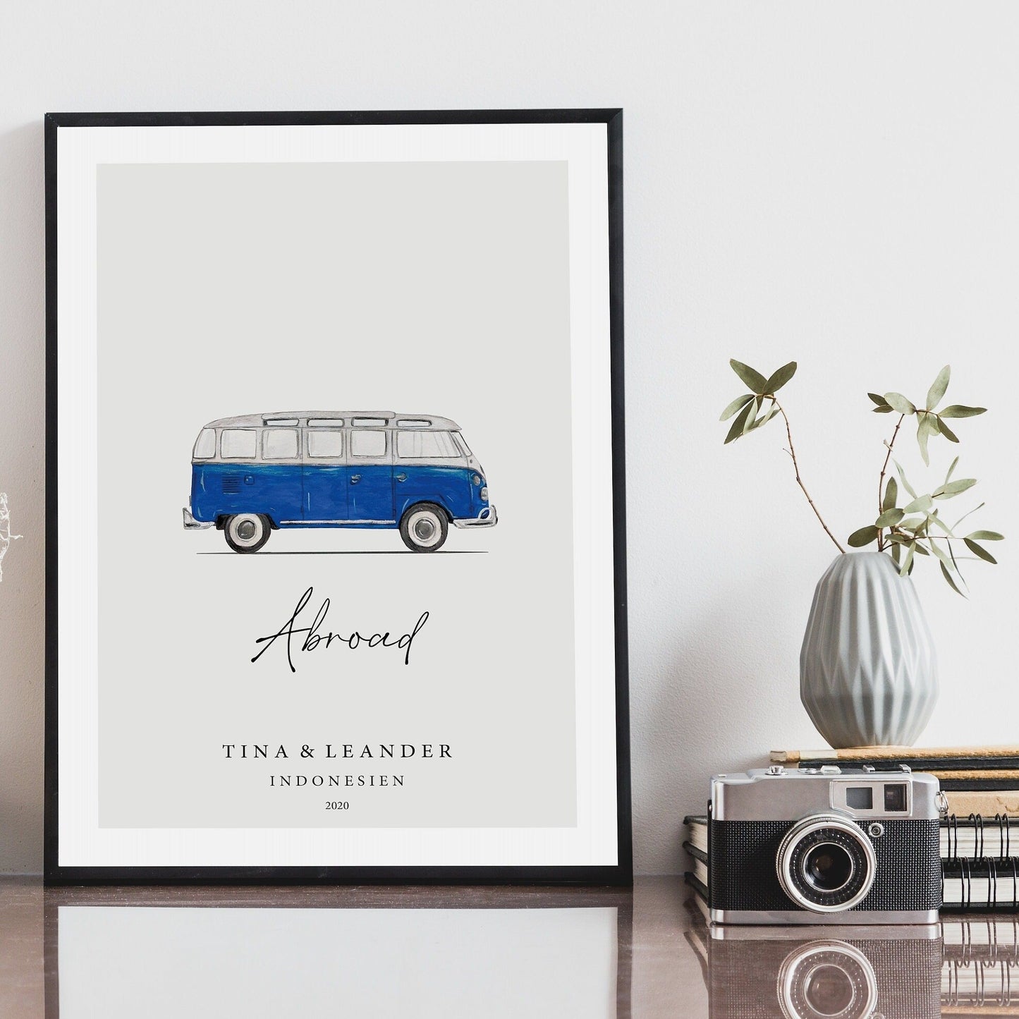 Roadtrip - Personalisierter Bulli Druck - Naturbedacht kaufen